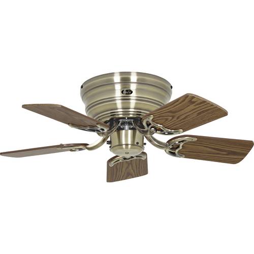 CasaFan FLAT 75-III MA-AH/AE Flügel Ahorn/Eiche Altholz Deckenventilator 61 W (Ø x H) 79 cm x 164 mm Messing-antik Wendb...