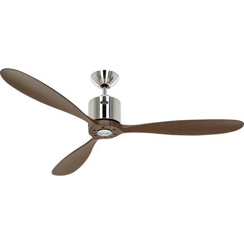 CasaFan AEROPLAN ECO 132 BN-NB Flügel Massivholz Nussbaum Deckenventilator 27 W (Ø x H) 132 cm x 310 mm Chrom (gebürstet...