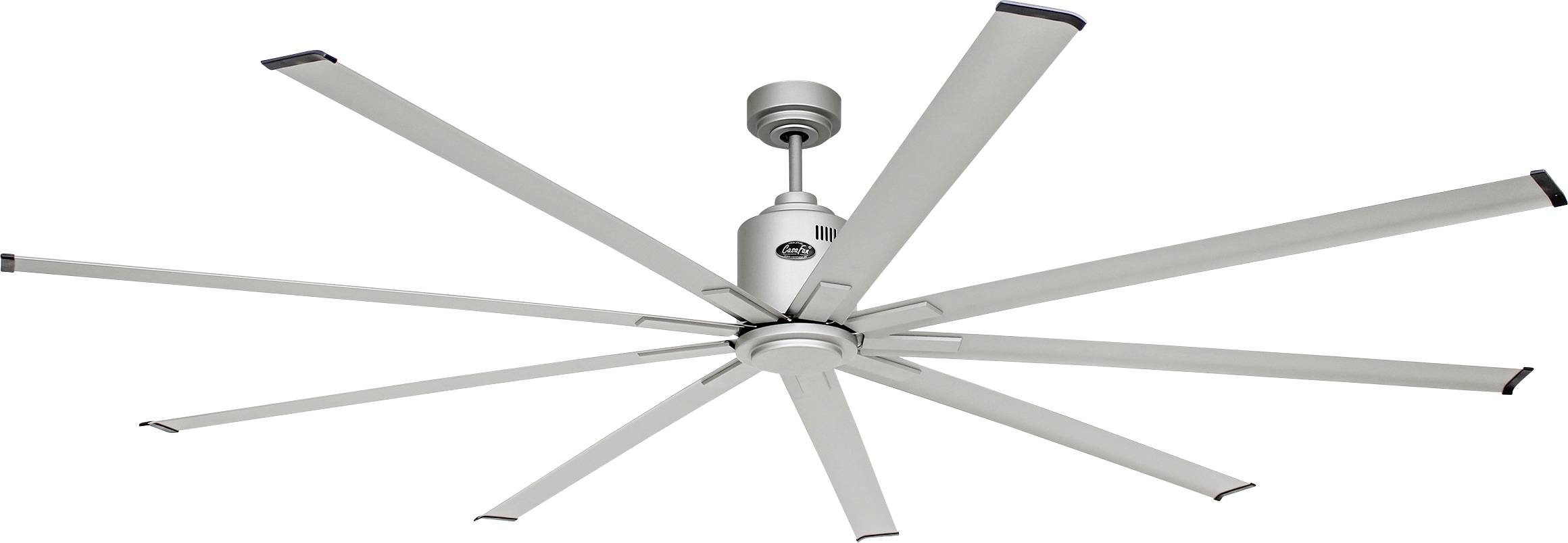 CasaFan BIG SMOOTH ECO 220 TS-TS Flügel Titansilber Deckenventilator 35 W (Ø x H) 224 cm x 460 mm Titansilber mit Fernbe...
