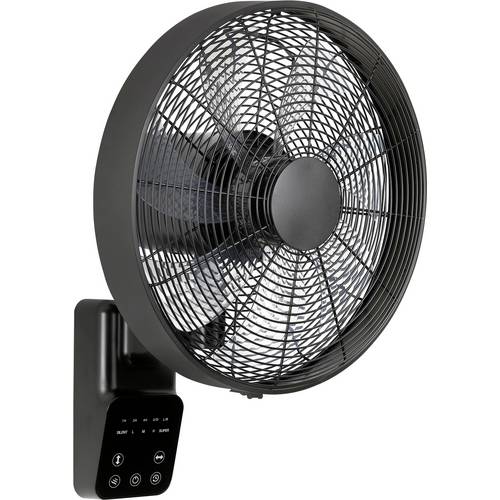 CasaFan AIROS ECO DESIGN WALL SW Wandventilator 25 W (Ø x H) 40 cm x 540 mm Schwarz mit Fernbedienung, Timer