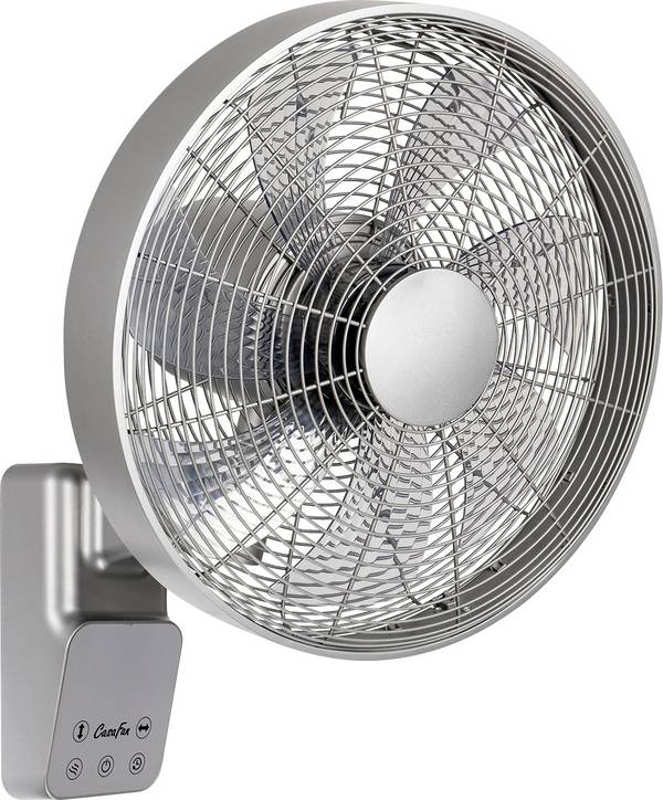 CasaFan AIROS ECO DESIGN WALL TS Wandventilator 45 W (Ø x H) 404 cm x 540 mm Titansilber mit Fernbedienung, Timer