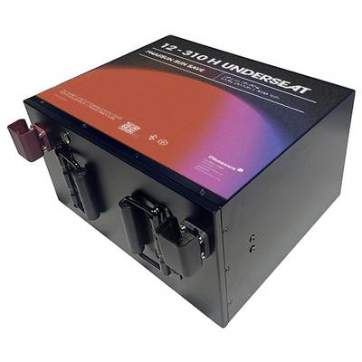 '12" 310 H UNTERSCHRANK' Kiste mit zwei Griffen und einem rot-lila Verlaufenden Deckpanel, höchstwahrscheinlich ein technisches Geräte- oder Lagerbehältnis.