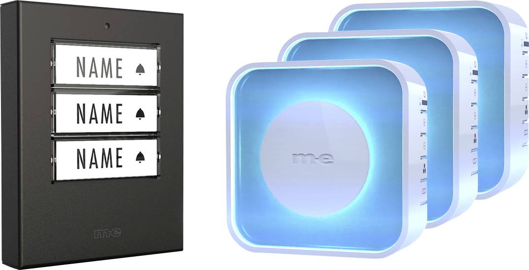 m-e modern-electronics 100065 Funkklingel beleuchtet