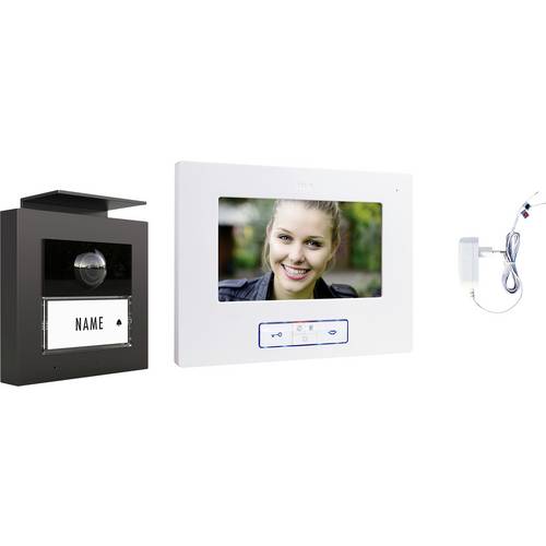 m-e modern-electronics VDV 20106 A Video-Türsprechanlage Weiß-Schwarz