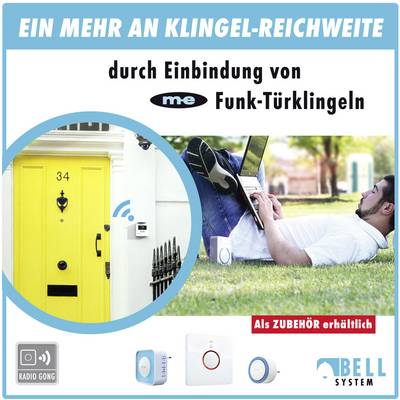 m-e modern-electronics VDV 20116 S Video-Türsprechanlage Funk Komplett-Set Weiß, Anthrazit-3