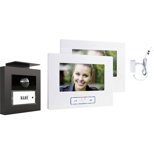 m-e modern-electronics VDV 20116 A Video-Türsprechanlage Weiß, Schwarz