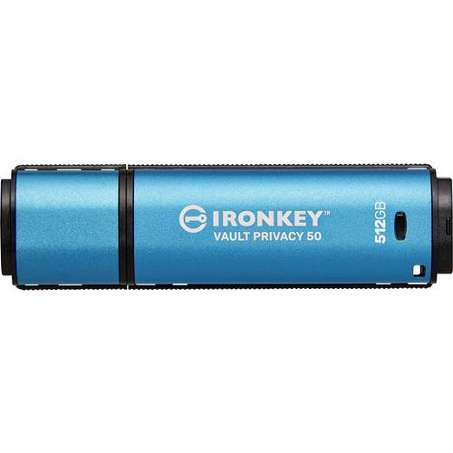 Kingston IronKey Vault Privacy 50 USB-Stick 512 GB Schwarz, Blau IKVP50/512GB
