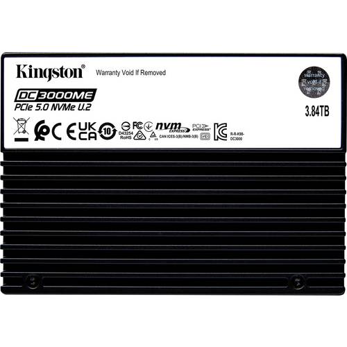 Thumbnail - Kingston Enterprise 3.84 TB Interne U.2 PCIe NVMe SSD 6.35 cm (2.5 Zoll) U.2 NVMe PCIe 4.0 x4 SEDC3000ME/3T8
