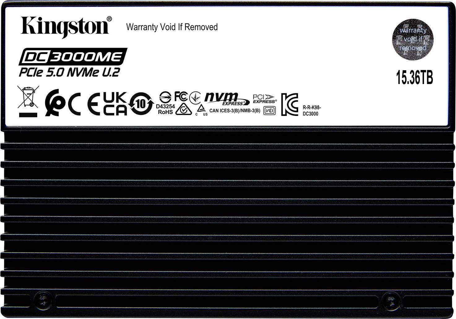 Kingston Enterprise 15.4 TB Interne U.2 PCIe NVMe SSD 6.35 cm (2.5 Zoll) PCIe SEDC3000ME/15T3