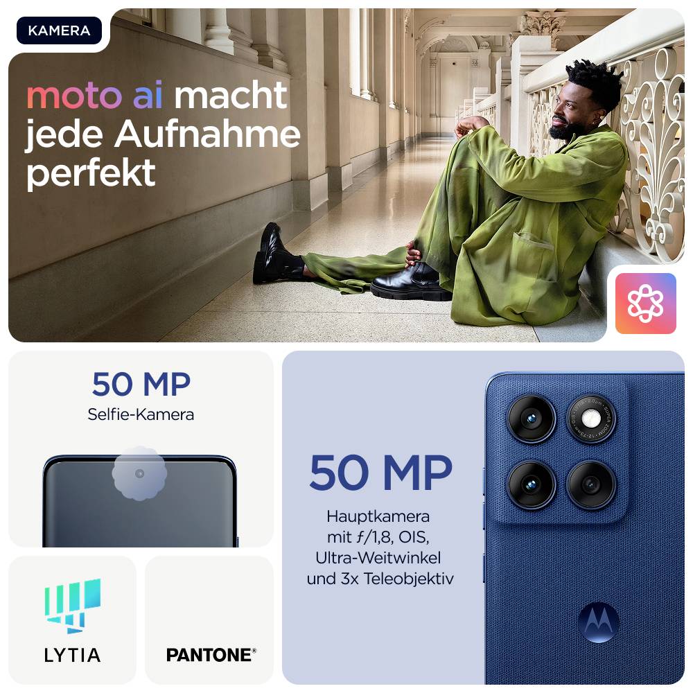 motorola edge 60 - 5G Smartphone 12GB/512GB (6.67""), Blau PB7H0020ES-12