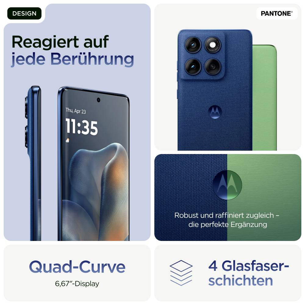 motorola edge 60 - 5G Smartphone 12GB/512GB (6.67""), Blau PB7H0020ES-13
