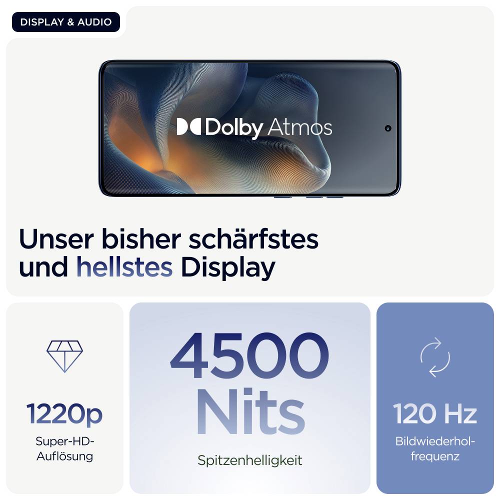 motorola edge 60 - 5G Smartphone 12GB/512GB (6.67""), Blau PB7H0020ES-15