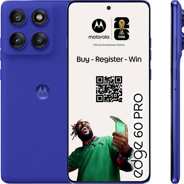 Motorola Edge 60 Pro   512 GB Dazzling Blue EEK A (A - G) 16.9 cm (6.67 Zoll) Smartphone