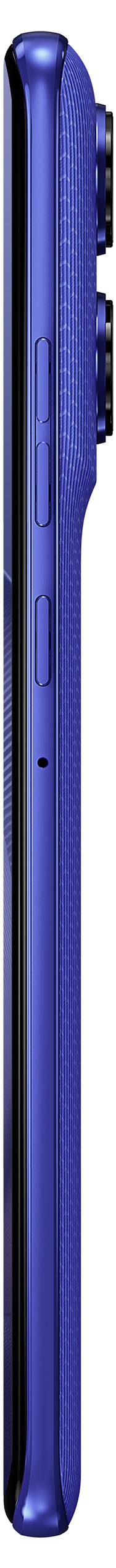 Motorola Moto G 73 5G Smartphone mit elegantem Design, das ein vollflächiges Display und einen Metallrahmen aufweist und das Motorola-Logo zeigt.