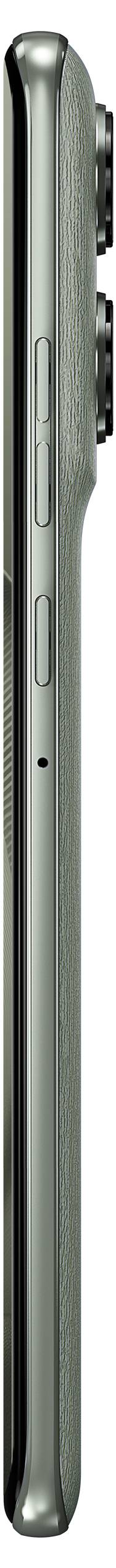 Seitenansicht eines eleganten Smartphones mit Tasten und Dual-Kamera-Modul.