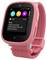 A pink smartwatch displays a chat message reading: 'Don't forget your water bottle, Mia. Love you, Mom.'
