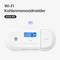 Ein weißer Kohlenmonoxidmelder mit digitaler Anzeige bei null. Überschrift: 'Wi-Fi Kohlenmonoxidmelder'. Modellnummer: 'XC04-WX'.