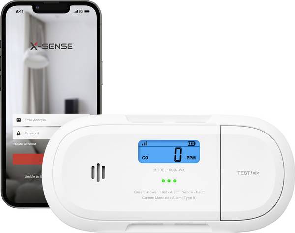 X-Sense XC04-WX Kohlenmonoxid-Melder batteriebetrieben