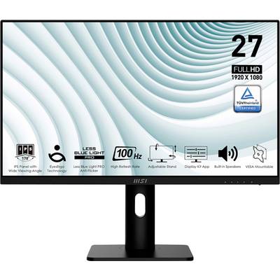 MSI PRO MP273APDE LED-Monitor EEK E (A - G) 68.6 cm (27 Zoll) 1920 x 1080 Pixel 16:9 4 ms HDMI®, DisplayPort, VGA IPS LE-0