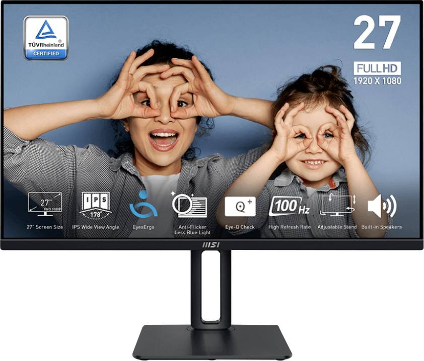MSI PRO MP275PDE LCD-Monitor EEK E (A - G) 68.6 cm (27 Zoll) 1920 x 1080 Pixel 16:9 4 ms HDMI®, VGA, Kopfhörer-Buchse IP-0