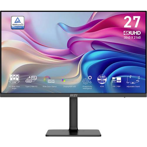 MSI MODERN MD272UPHGDE LCD-Monitor EEK F (A - G) 68.6 cm (27 Zoll) 3840 x 2160 Pixel 16:9 4 ms DisplayPort, HDMI® IPS LC...