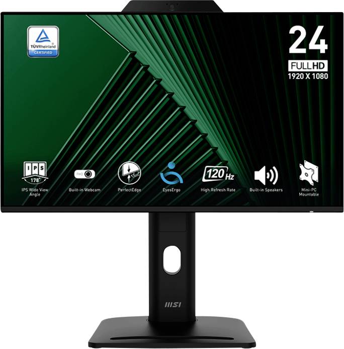 Thumbnail - MSI PRO MP242PMGDE LCD-Monitor EEK E (A - G) 60.5 cm (23.8 Zoll) 1920 x 1080 Pixel 16:9 4 ms HDMI®, VGA, DisplayPort, US...