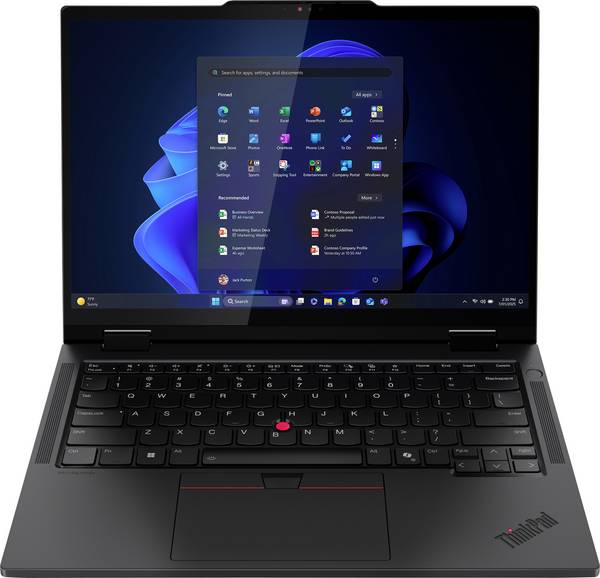 Lenovo 2-in-1 Notebook / Tablet ThinkPad T  35.6 cm (14 Zoll) WUXGA Intel® Core™ Ultra 5 225U 16 GB RAM  512 GB SSD Deutsch, QWERTZ Intel      Schwarz  21R3001WGE