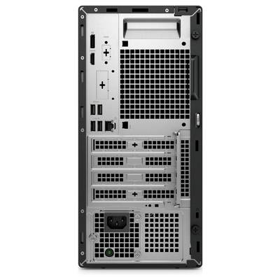 Rückansicht eines Desktop-Tower-Computers mit Stromanschluss, mehreren USB-Anschlüssen, HDMI und Lüftungsgitterblenden.