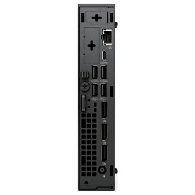 Rückseite eines Geräts mit mehreren Anschlüssen: Ethernet, USB, HDMI-Eingänge und ein Stromanschluss, die verschiedene Konnektivitätsoptionen bieten.