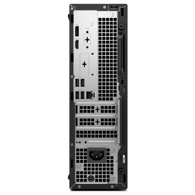 Rückansicht eines Desktop-Computer-Gehäuses mit verschiedenen Anschlüssen, darunter HDMI-, USB- und Ethernet-Ports sowie Lüftungsschlitze.