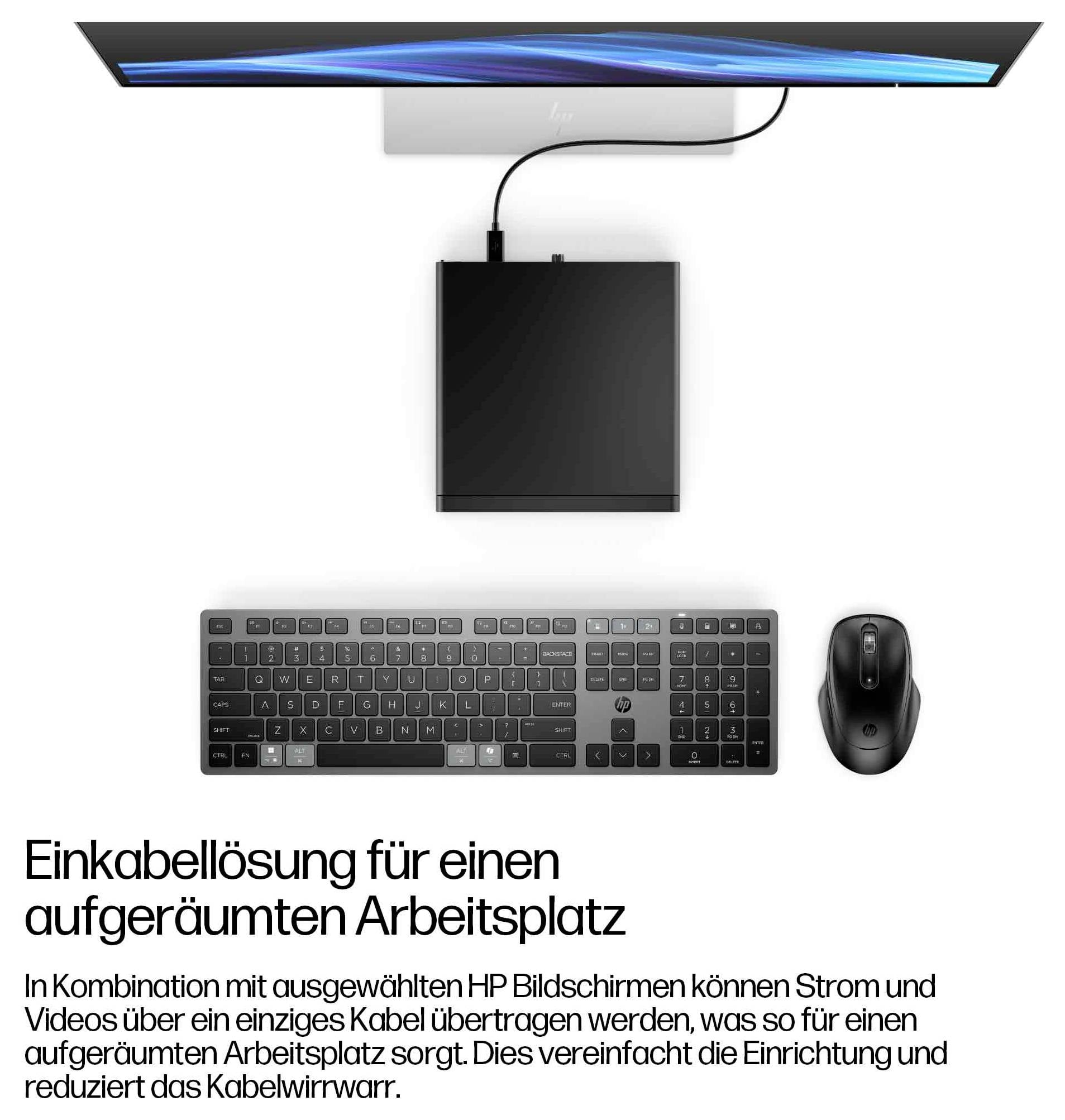 Eine Ein-Kabel-Lösung für einen aufgeräumten Arbeitsplatz