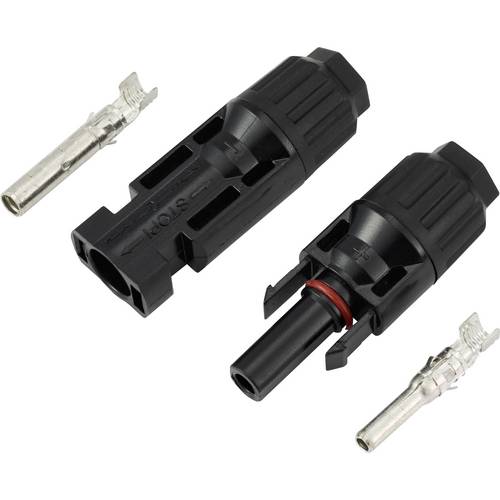 PV-Solar Stecker- und Buchsenset, IP67 TC-13805728 Schwarz TRU COMPONENTS Inhalt: 2 St.