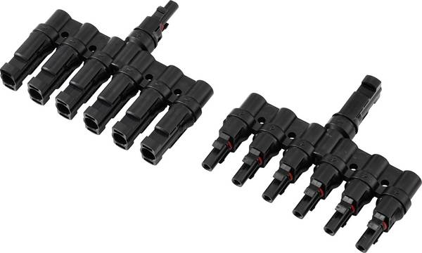 6 fach PV-Abzweigverbinder-Set TC-13805808  Schwarz TRU COMPONENTS Inhalt: 2 St.