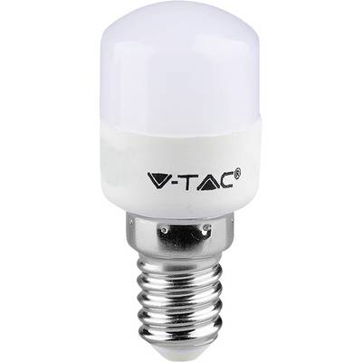 Eine kompakte LED-Glühbirne mit weißem Kopf und metallischer Schraubfassung, auf deren Seite die Marke 'V-TAC' aufgedruckt ist.