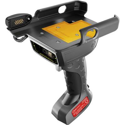 Ein tragbarer Scanner mit Griff, Bildschirm und Auslösetaste, der zum Lesen von Barcodes und Erfassen von Daten in industriellen Umgebungen verwendet wird.