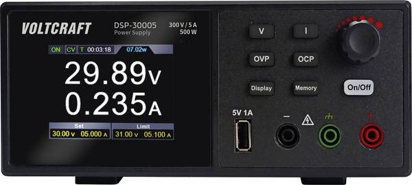 VOLTCRAFT DSP-30005 Labornetzgerät, einstellbar 0 - 300 V 5 A (max.) 500 W USB Anzahl Ausgänge 1 x