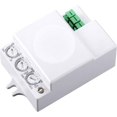 Ein weißes elektronisches Modul mit drei einstellbaren Drehreglern und grünen Anschlüssen, das zur Steuerung elektrischer Einstellungen verwendet wird.