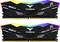 Zwei schwarze T-Force DDR5 RGB-Arbeitsspeicherriegel mit farbenfrohen LED-Kanten und dem „Delta R"-Logo.