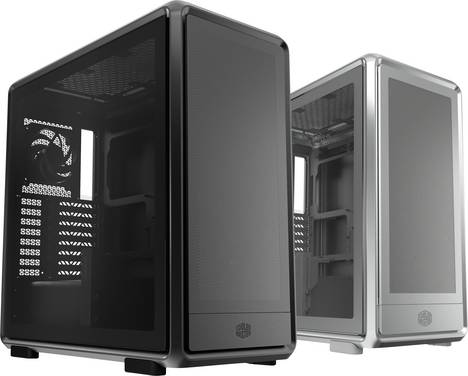 Cooler Master MasterFrame 600 Mesh Bl Midi-Tower PC-Gehäuse Schwarz 3 Vorinstallierte LED Lüfter, Seitenfenster, Staubfilter