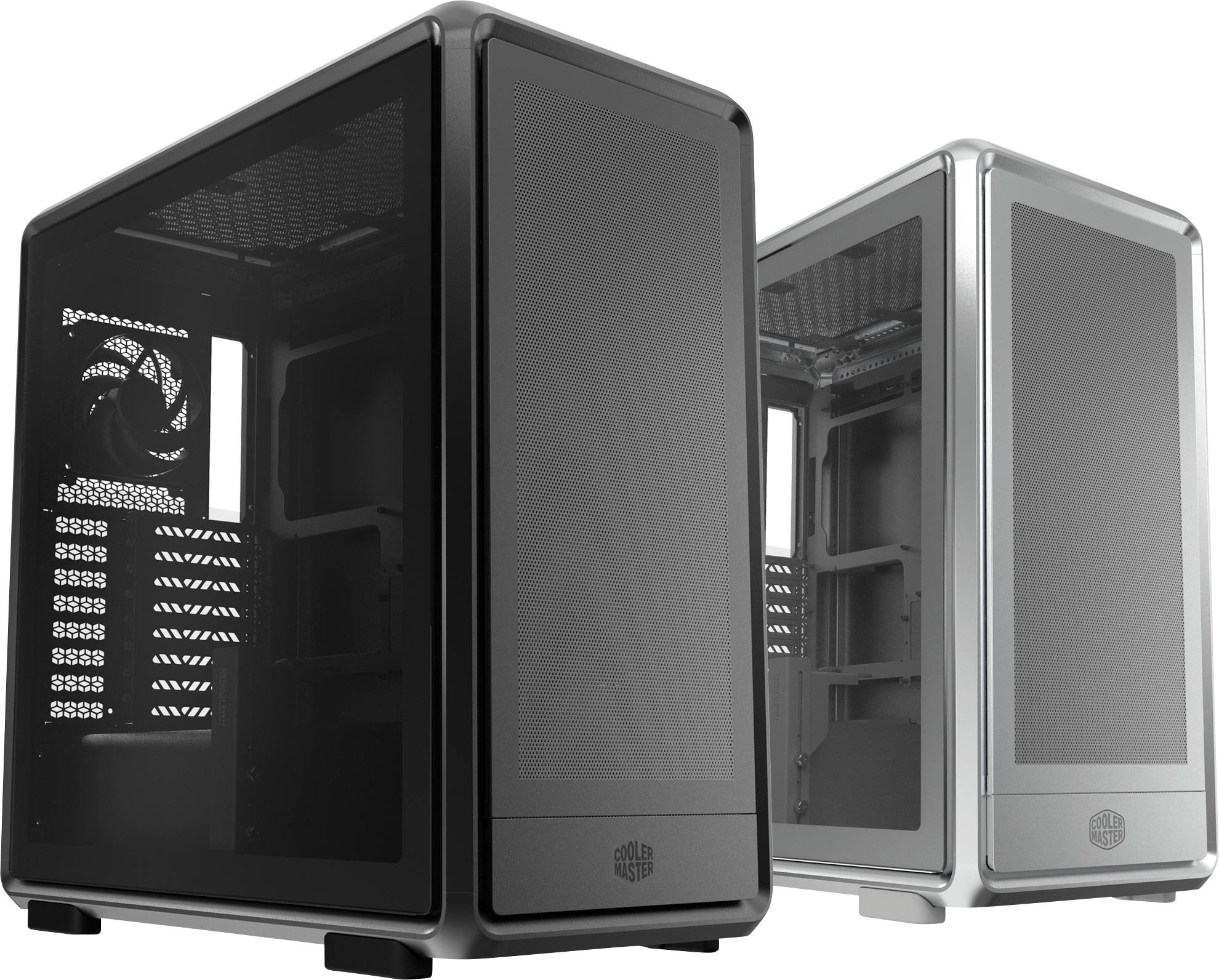 Cooler Master MasterFrame 600 Mesh Bl Midi-Tower PC-Gehäuse Schwarz 3 Vorinstallierte LED Lüfter, Seitenfenster, Staubfi-0