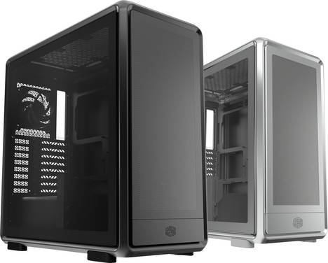 Cooler Master MasterFrame 600 Mesh Si Midi-Tower PC-Gehäuse Silber 3 Vorinstallierte LED Lüfter, Seitenfenster, Staubfilter