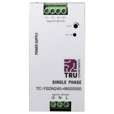 'TRU Components Einphasen-Netzteil, Modell TC-YSDN240-48005000, Ausgang DC 48V 5,0A, Eingang AC 100-240V.'