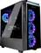 Individuell zusammengebauter Gaming-PC mit LED-beleuchteten Lüftern und transparentem Seitenpanel, das Innenkomponenten wie eine Grafikkarte und Kühlsystem präsentiert.