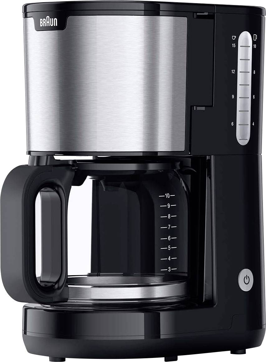 Braun KF 1500 BK Macchina per il caffè Nero, acciaio inox Capacità tazze=10 Caraffa in vetro