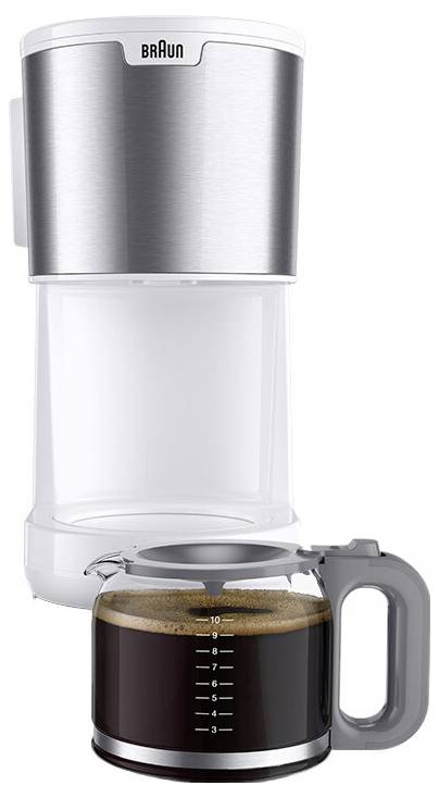 Braun KF 1500 WH Kaffeemaschine Weiß Fassungsvermögen Tassen=10-1