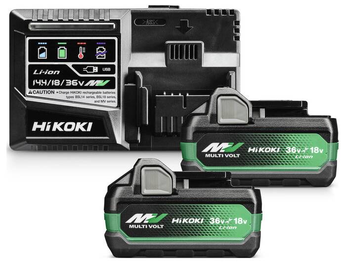 HiKOKI UC18YSL3WHZ Werkzeug-Akku und Ladegerät 18 V, 36 V 2.5 Ah, 5 Ah