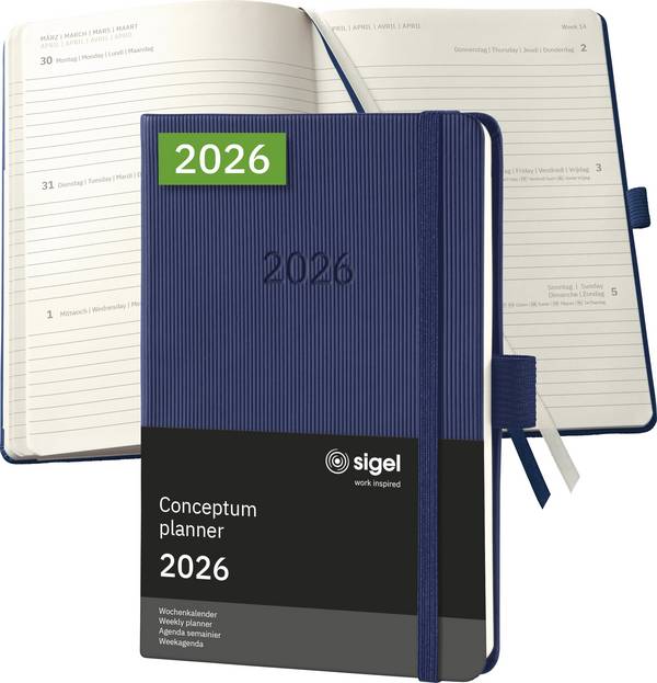 Sigel C2663 Wochenkalender Conceptum 2026 Hardcover DIN A6 Dunkelblau 176 1 St.