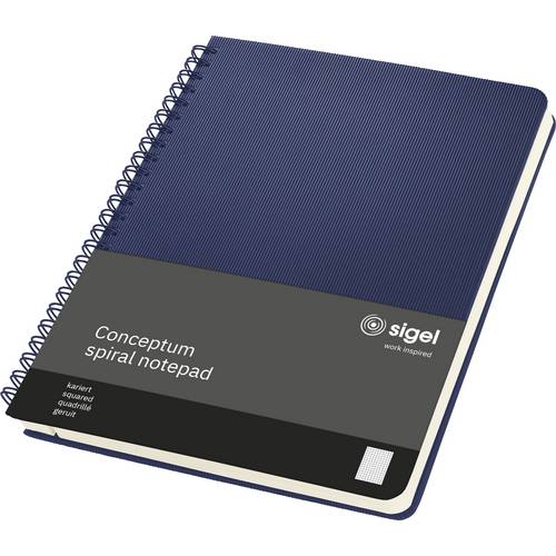 Sigel Spiralblock Conceptum Hardcover CO826 Dunkelblau DIN A5 kariert Anzahl der Blätter: 80