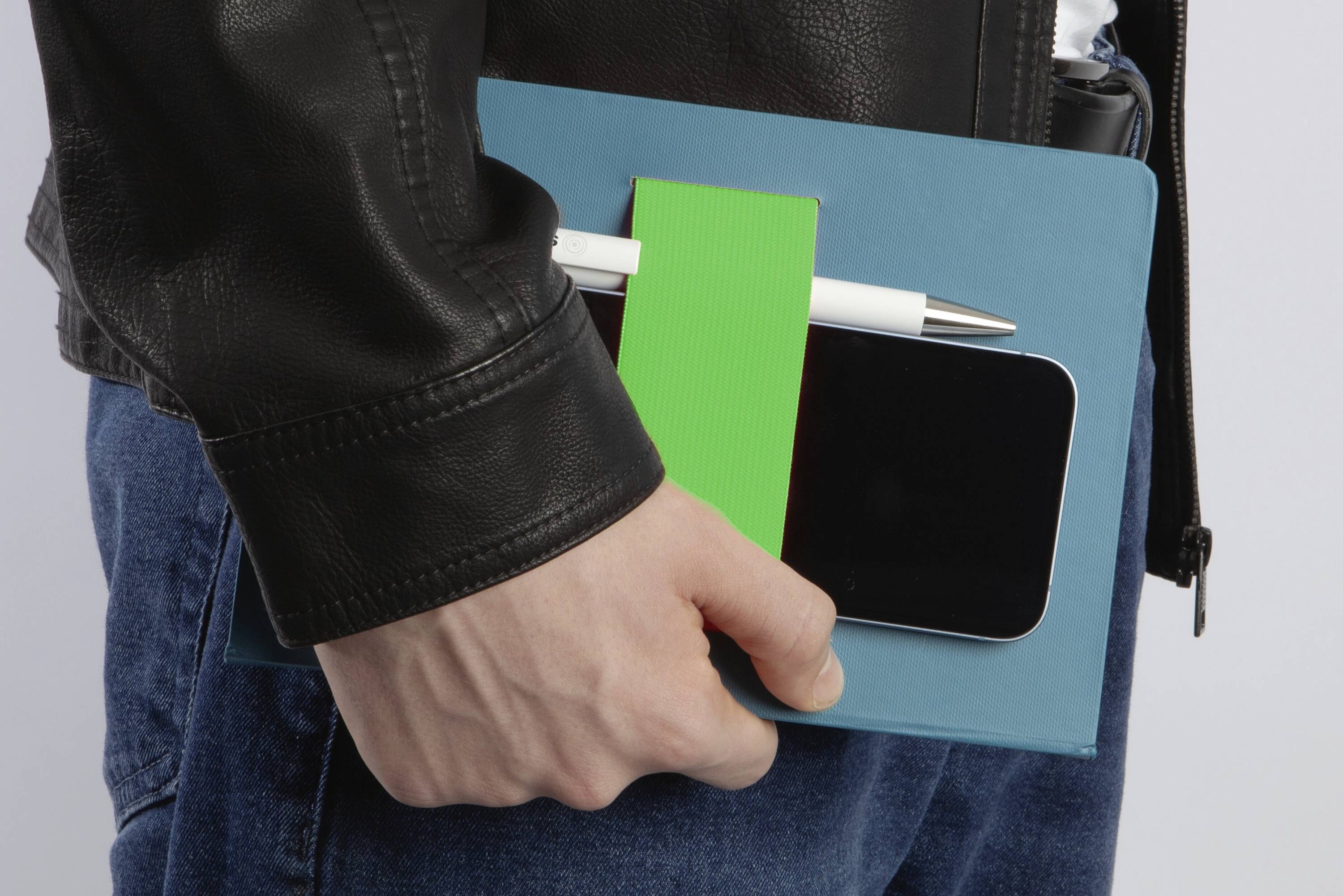 Sigel LS204 Notizbuch Linescape Hardcover DIN A5 kariert Mittelblau, Neongrün Anzahl der Blätter: 88-8