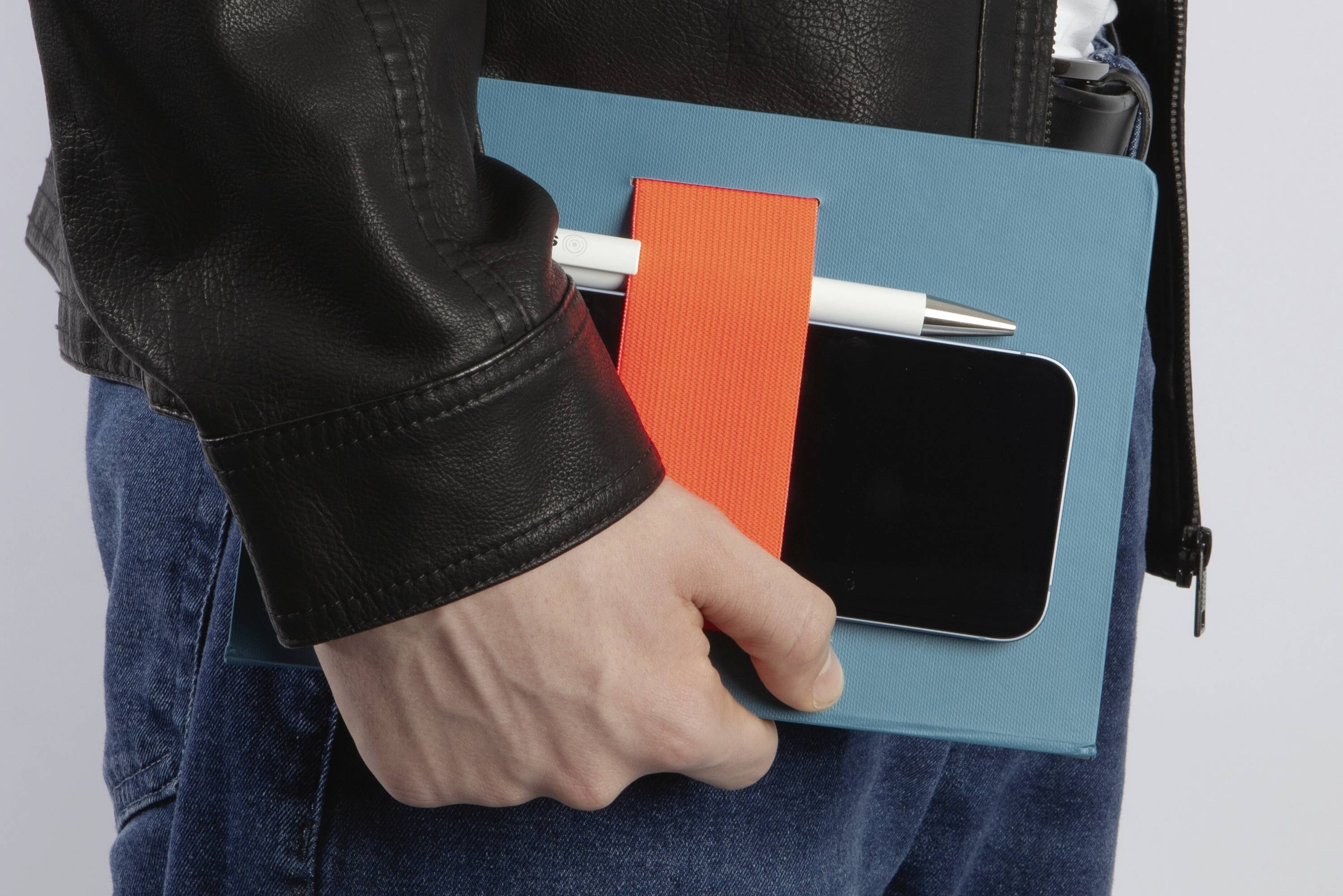 Sigel LS205 Notizbuch Linescape Hardcover DIN A5 liniert Mittelblau, Neonorange Anzahl der Blätter: 88-8